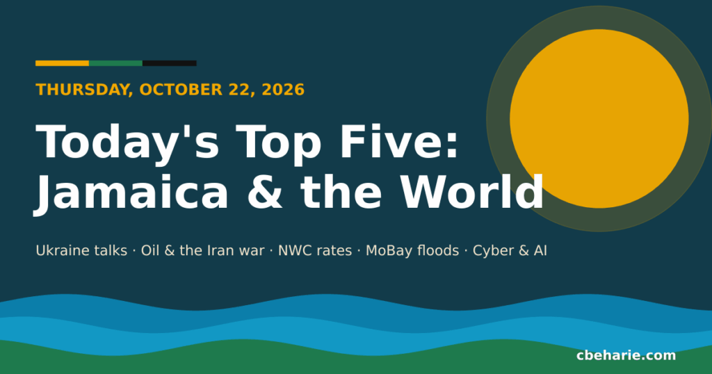 Today’s Top Five: Ukraine Talks, Oil, NWC Rates and More