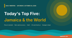 Read more about the article Today’s Top Five: Jamaica & the World – October 24, 2026