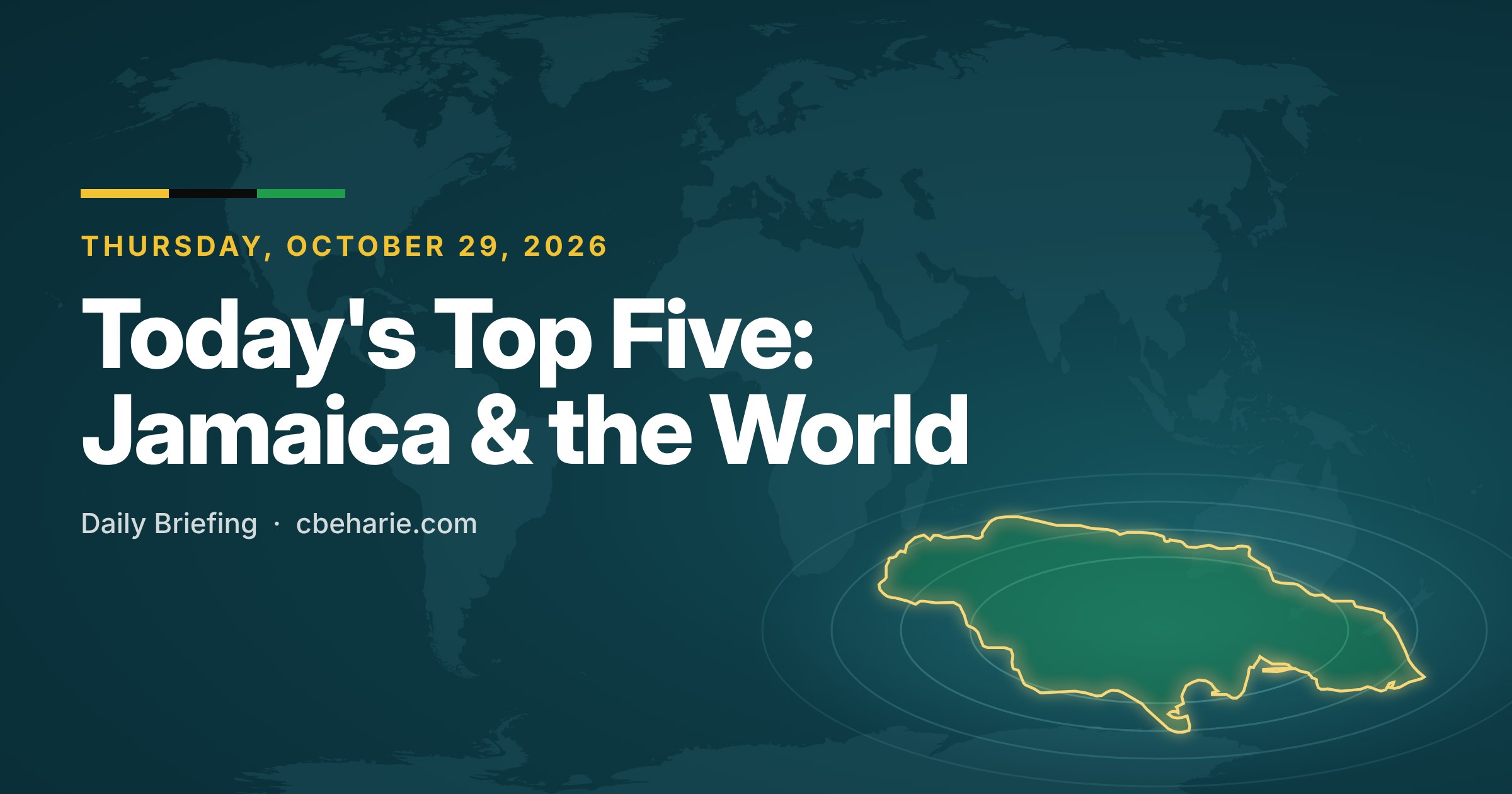 You are currently viewing Top Five: Jamaica’s Cuba Vote, the King, Spain, UK & Brazil